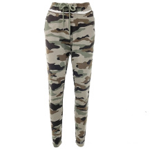 High Quality Custom High Waist Camouflage Print Trousers Bottoms Jogger Pants Women